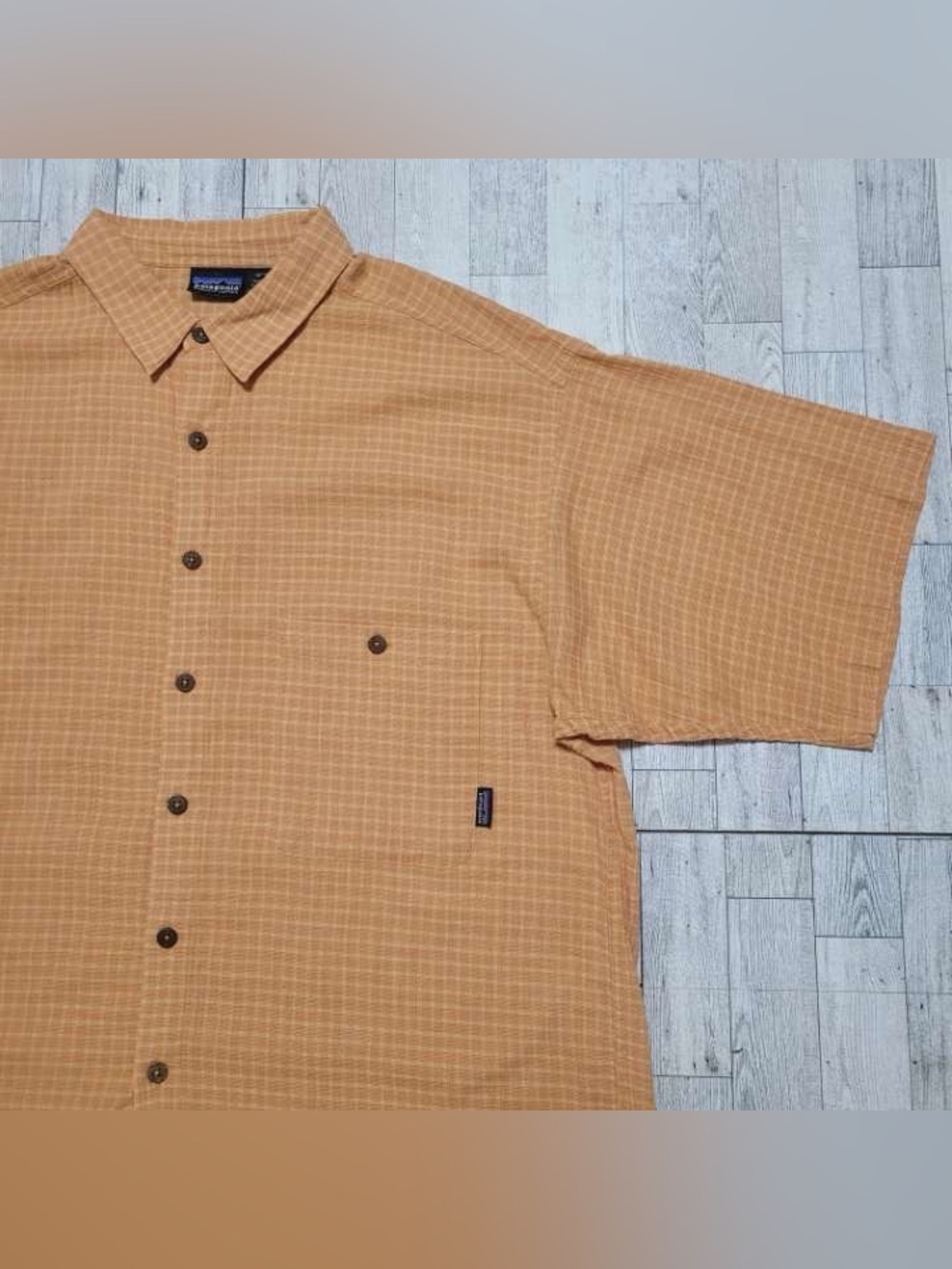 Men's Patagonia 100% Organic Cotton Checkered Button Up Field Shirt Size L